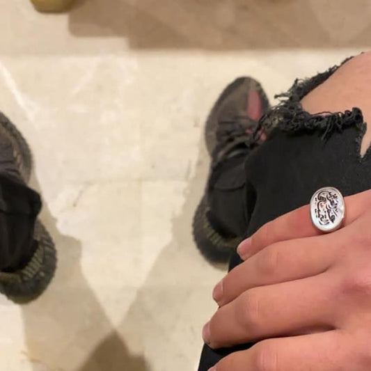 خاتم ملكي رجالي فضه تصميم حسب رغبتك