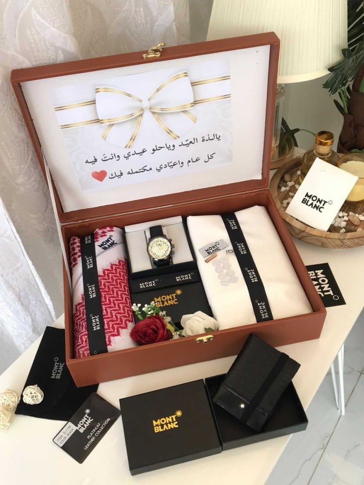 هدايا رجالية جاهزة - طقم ماركة مونت بلانك