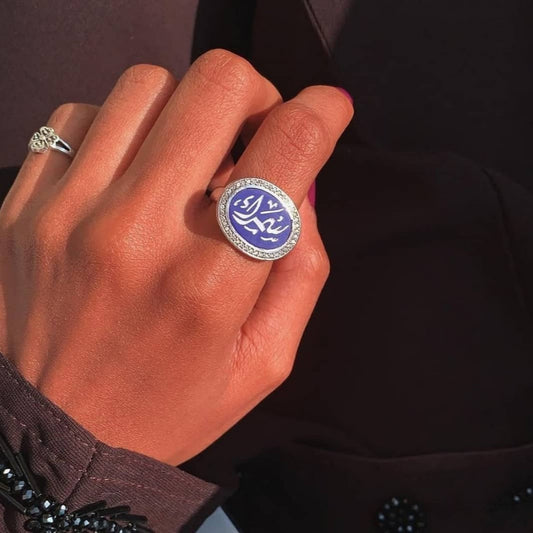 خاتم ملكي نسائي مرصع بالزركون