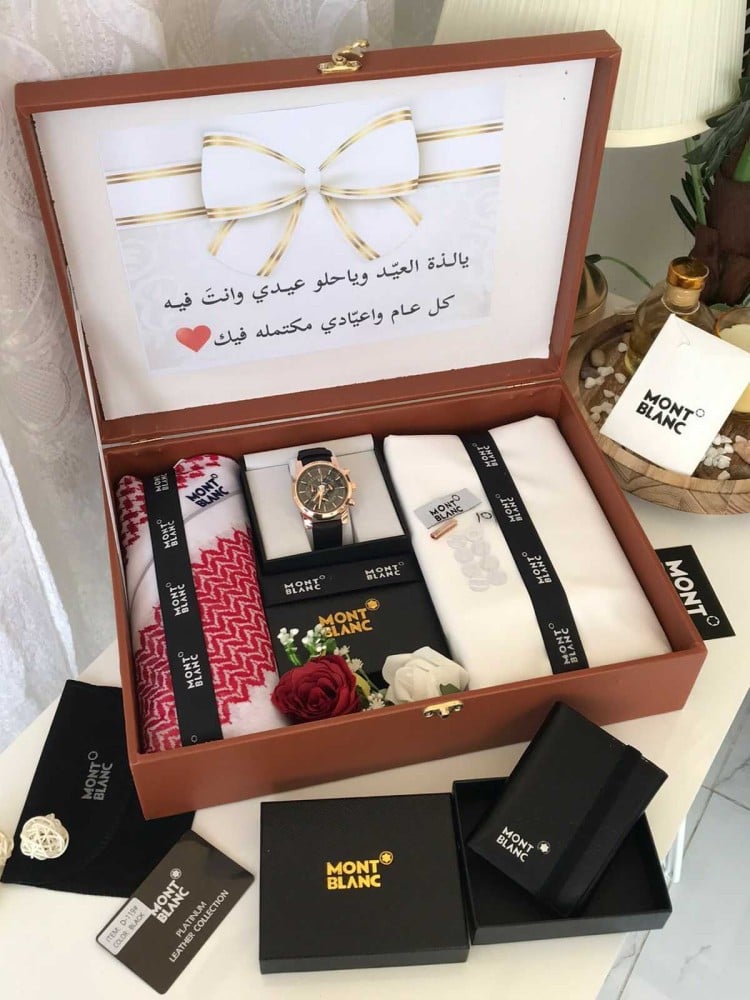 هدايا رجالية جاهزة - طقم ماركة مونت بلانك