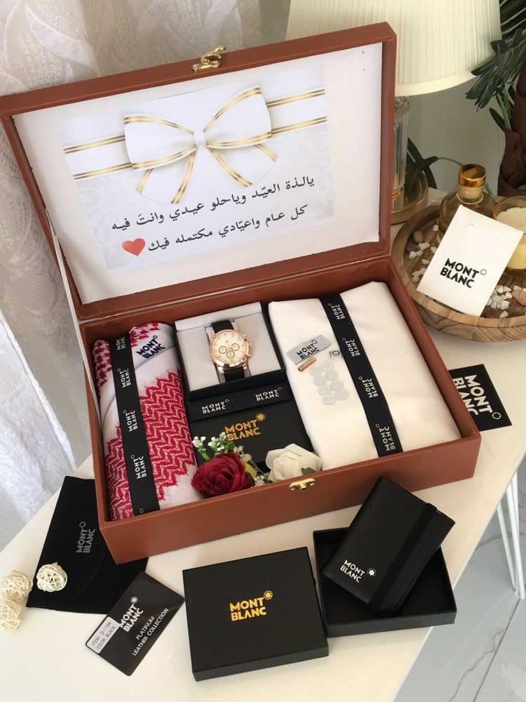 هدايا رجالية جاهزة - طقم ماركة مونت بلانك