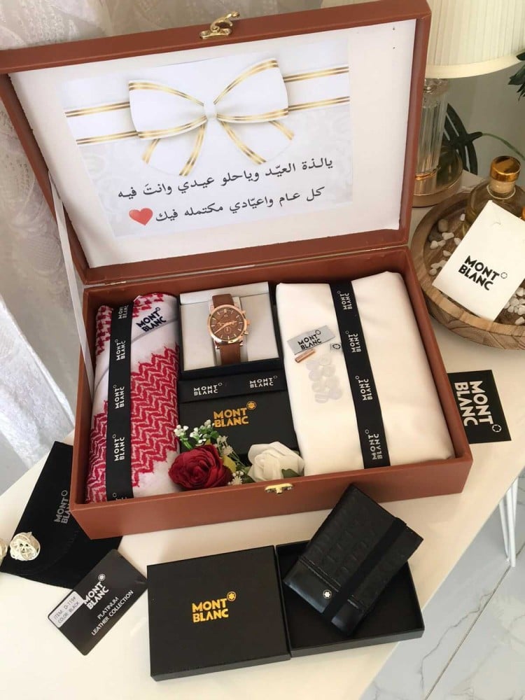 هدايا رجالية جاهزة - طقم ماركة مونت بلانك